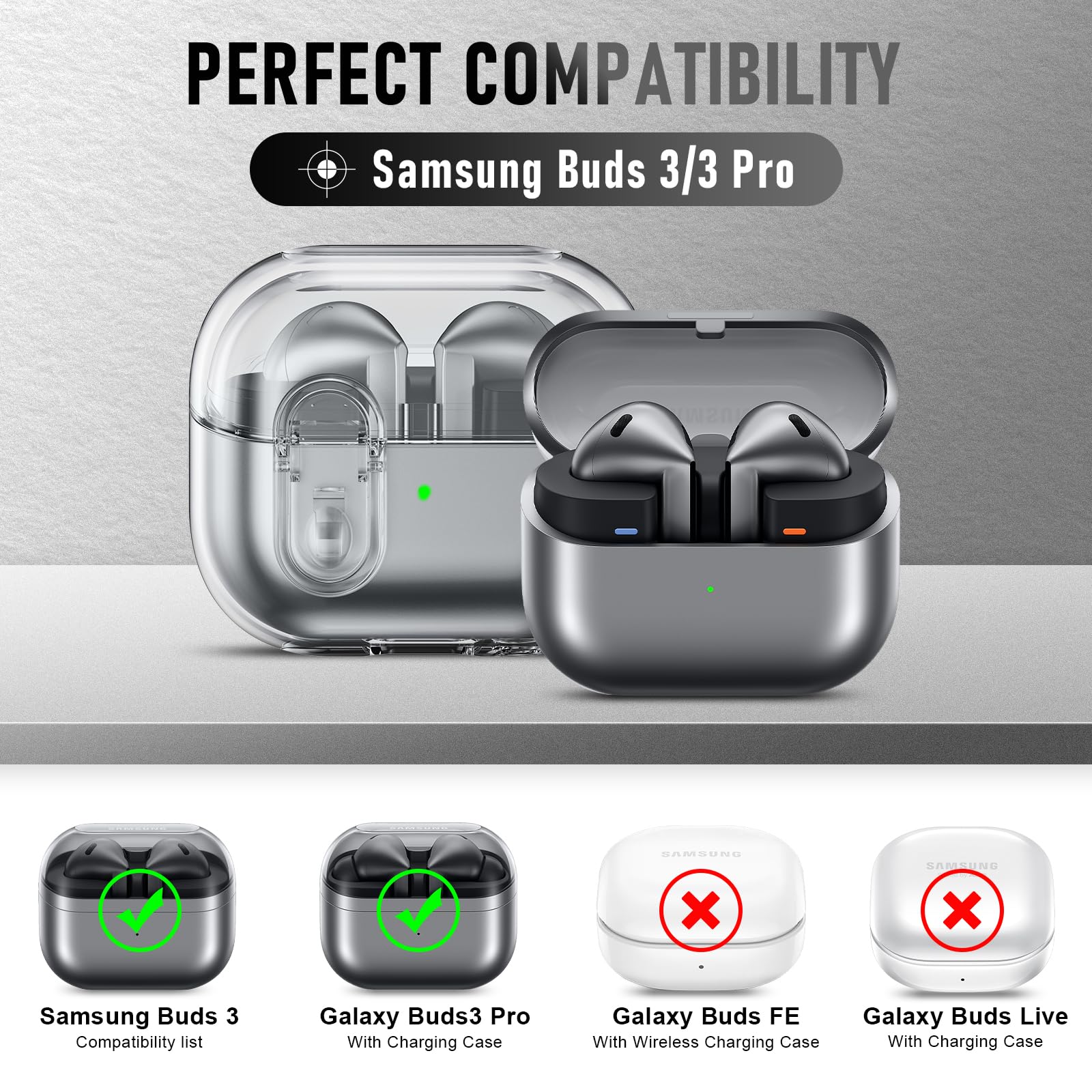 Amazon.com: Maxjoy Compatible with Samsung Galaxy Buds 3 Case with
